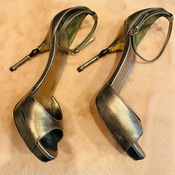Gucci bamboo sandals heels size 7 - Picture 4 of 7